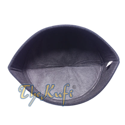 Handmade Pointed Top Black Faux Felt Kufi