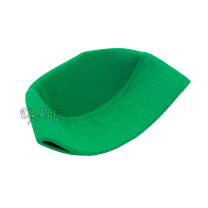 Kufi Tiruan Atas Hijau Runcing Buatan Tangan