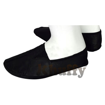 Black Men’s/Women’s Ankle Low-Cut Elastic Slip-On Halal Leather Sunnah Khuff Khuffain Socks For Mosque