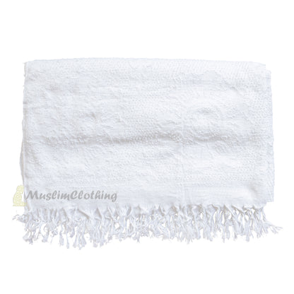 Hajj & Umrah Ihram Set Of 2 – Comfortable Durable 86X43-Inch 220X110cm 100% Cotton Hand-Wash Only Perfect For Pilgrimage