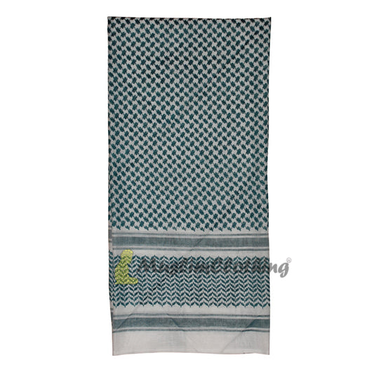 Green & White Keffiyeh Men's Arafat Scarf Shawl Turban Sorban Shawl Turban Sorban