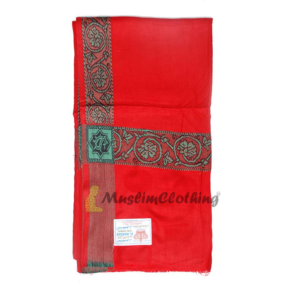 Red Kashmiri Yemeni Habaib Men’S Islamic Shawl Sorban 56Cmx203Cm