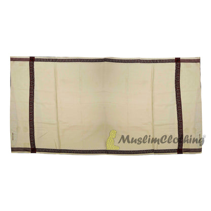 Light Khaki Kashmiri Yemeni Habaib Style Men’S Shawl 100Cmx180Cm