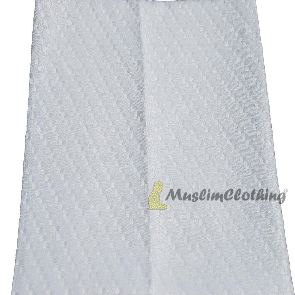 Muslim Men’s Shawl | White Soft Lightweight Scarf Turban 120×108 cm (47.24x 42.51-inch) Islamic Fashion