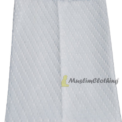 Muslim Men’s Shawl | White Soft Lightweight Scarf Turban 120×108 cm (47.24x 42.51-inch) Islamic Fashion