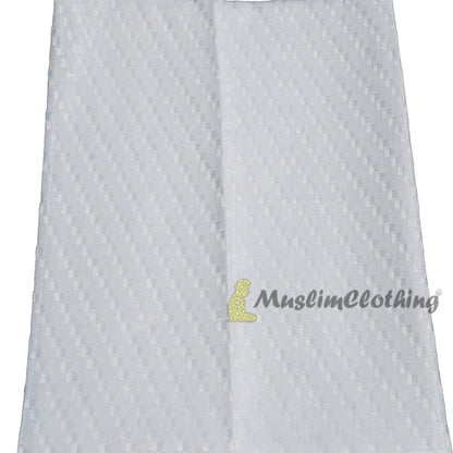 Muslim Men's Shawl | White Soft Lightweight Scarf Turban 120x108 cm (47.24x 42.51-inch) Islamic Fashion