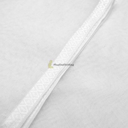 Plain White Muslim Men's Soft Lightweight Shawl Scarf Voile Almas