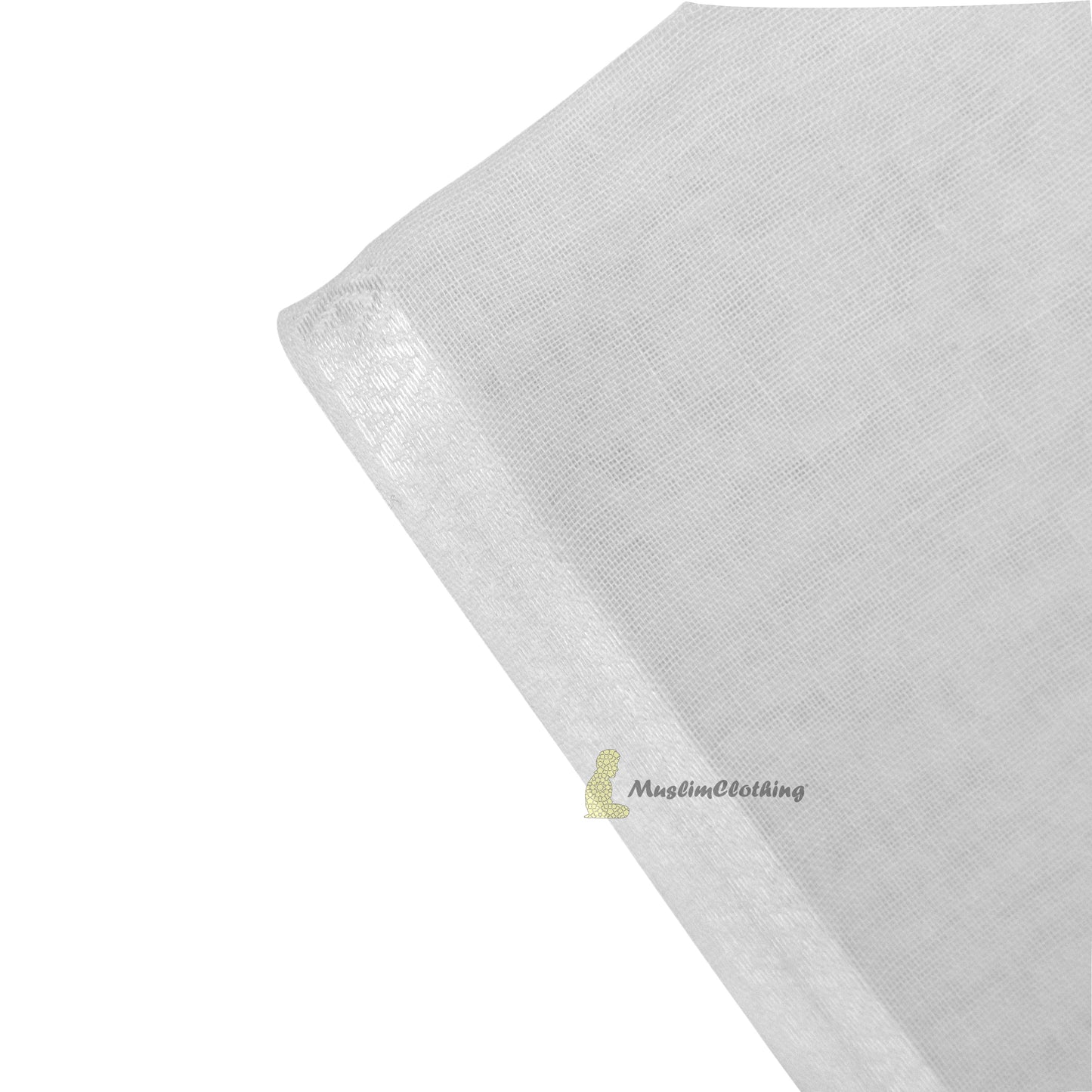 Plain White Muslim Men's Soft Lightweight Shawl Scarf Voile Almas