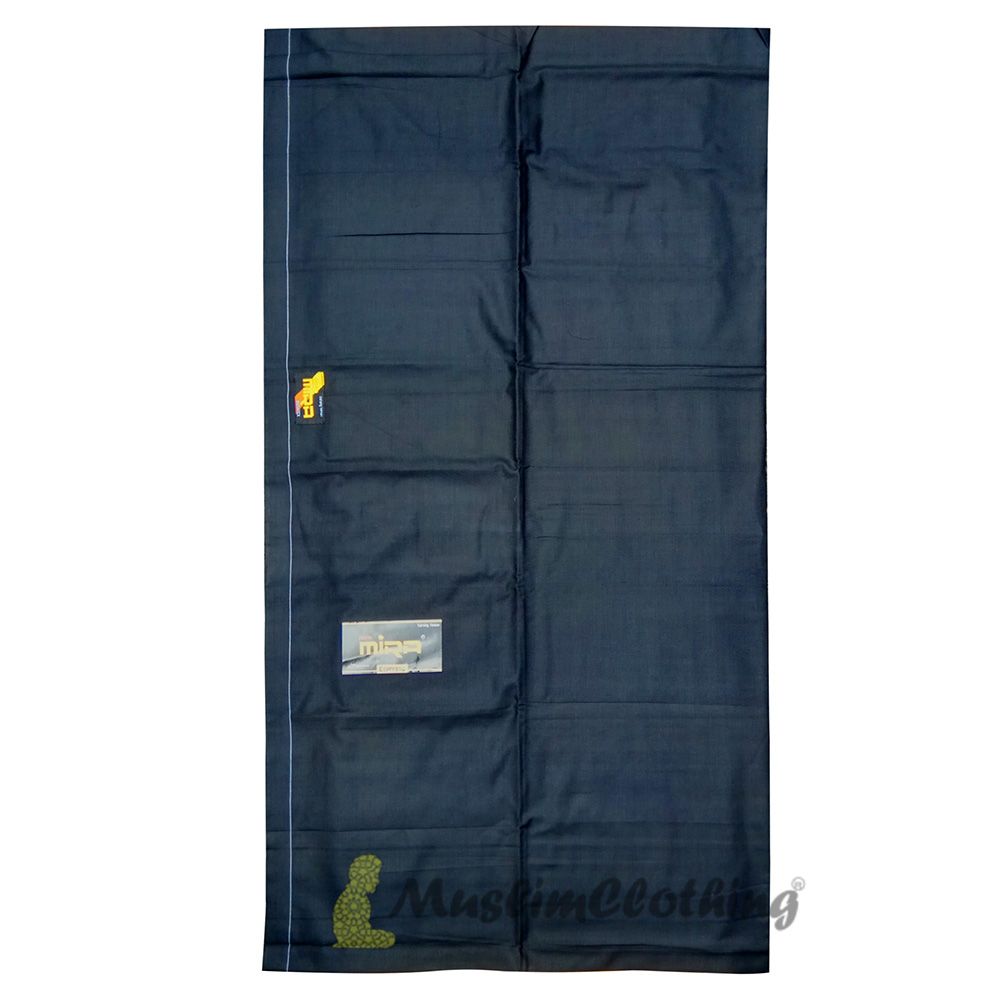 Plain Black Mira Cotton Sarong – Classic Solid Black Color, Clean Look with No Stripes