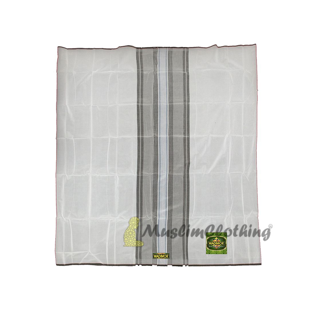 Wadimor White One-Size Men’s Sunnah Izar Sarong Sarung Lungi Cotton Fine Fabric Wadimor Sewn Tube Design
