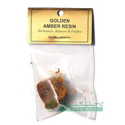 Muslimperfumes Golden Amber Resin Block 5 Gram