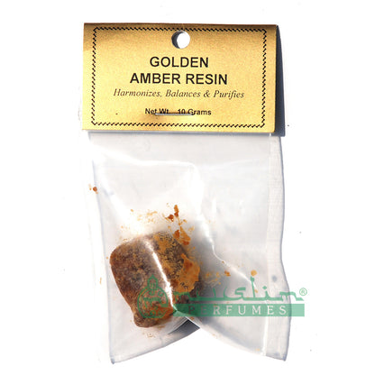 Muslimperfumes Golden Amber Resin Block 10Gram