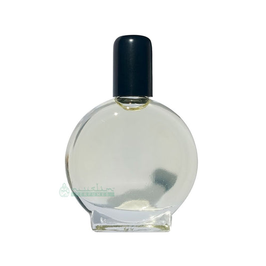 Black Oud Perfume Oil – Translucent Color Islamic Muslim Attar Flat Round 7 ml Vial