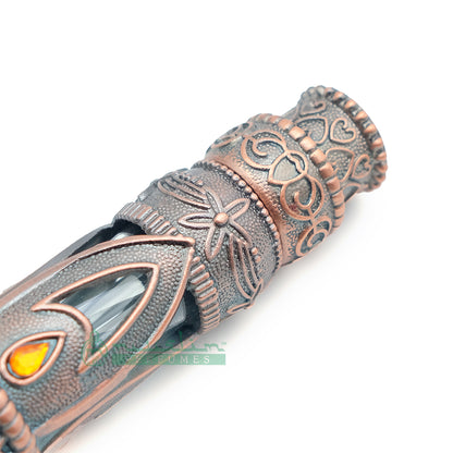 6 ml Pure Green Papuan Oud Perfume Oil in Emirati-Style Antique Bronze Encased Glass Dipstick Bottle