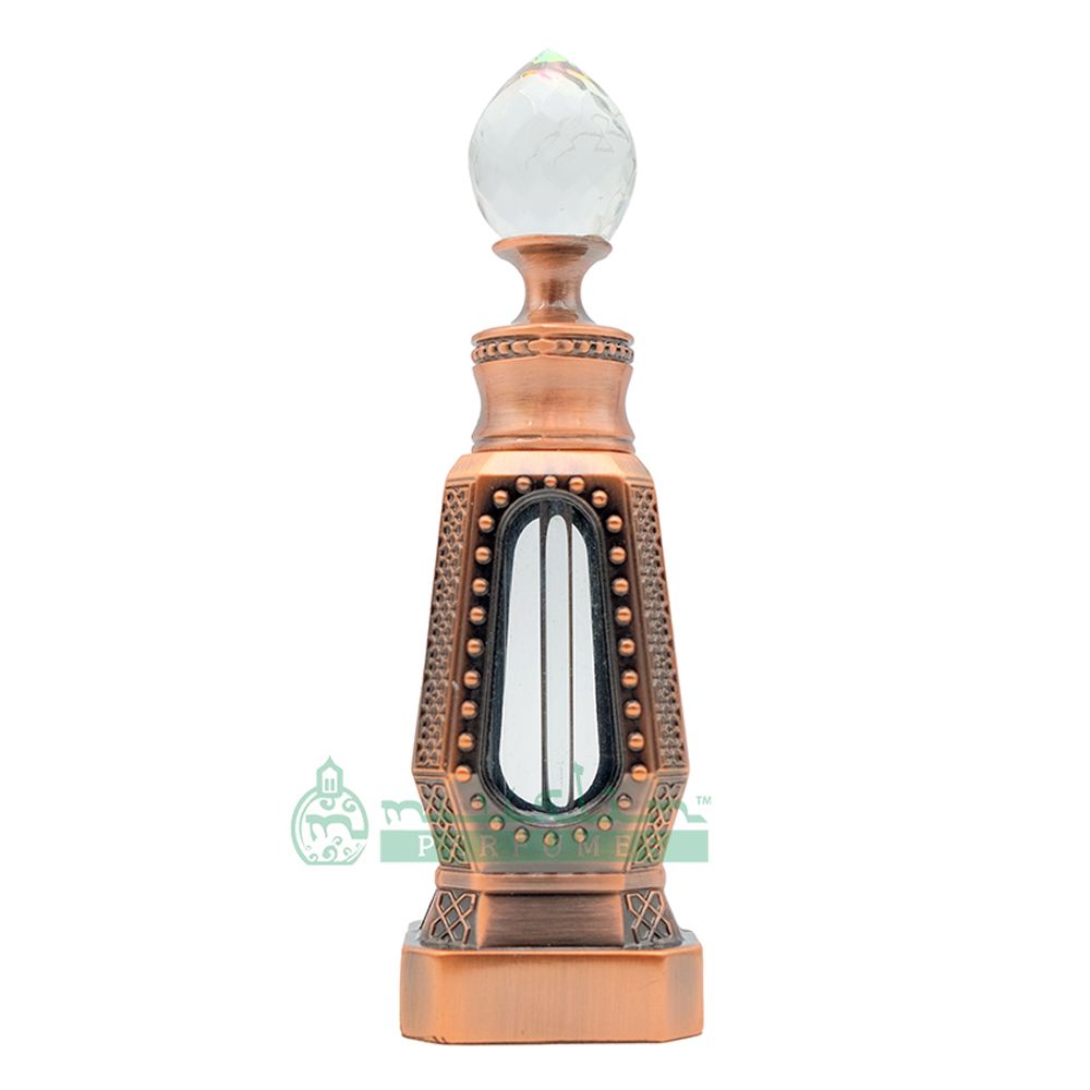 10 ml Shaykh Muhammad Perfume Oil in Dubai Design Antique Copper 4-Sided Crystal Dipstick Bottle