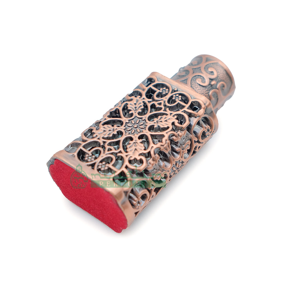 6 ml Pure Green Papuan Oud Perfume Oil in Emirati-Style Antique Bronze Encased Glass Dipstick Bottle