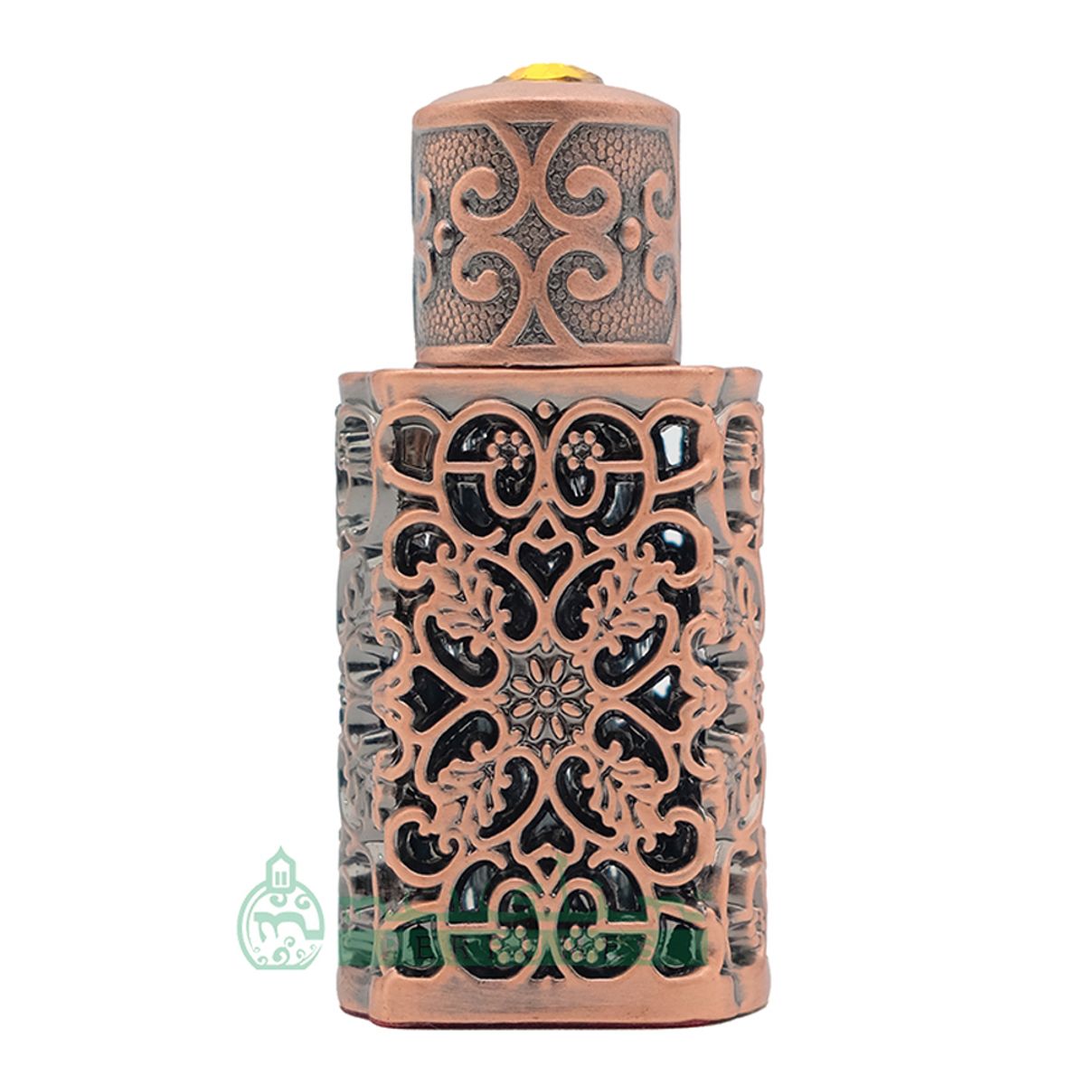 Custom Oil in 3Ml Arabesque Attar Perfume Bottle | Bronze Encased Glass Antiqued Dipstick Vial