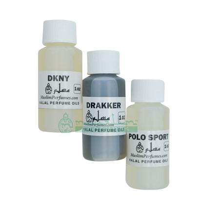 Perfume Set – Drakkar, Polo Sport, Dkny – 1 oz.