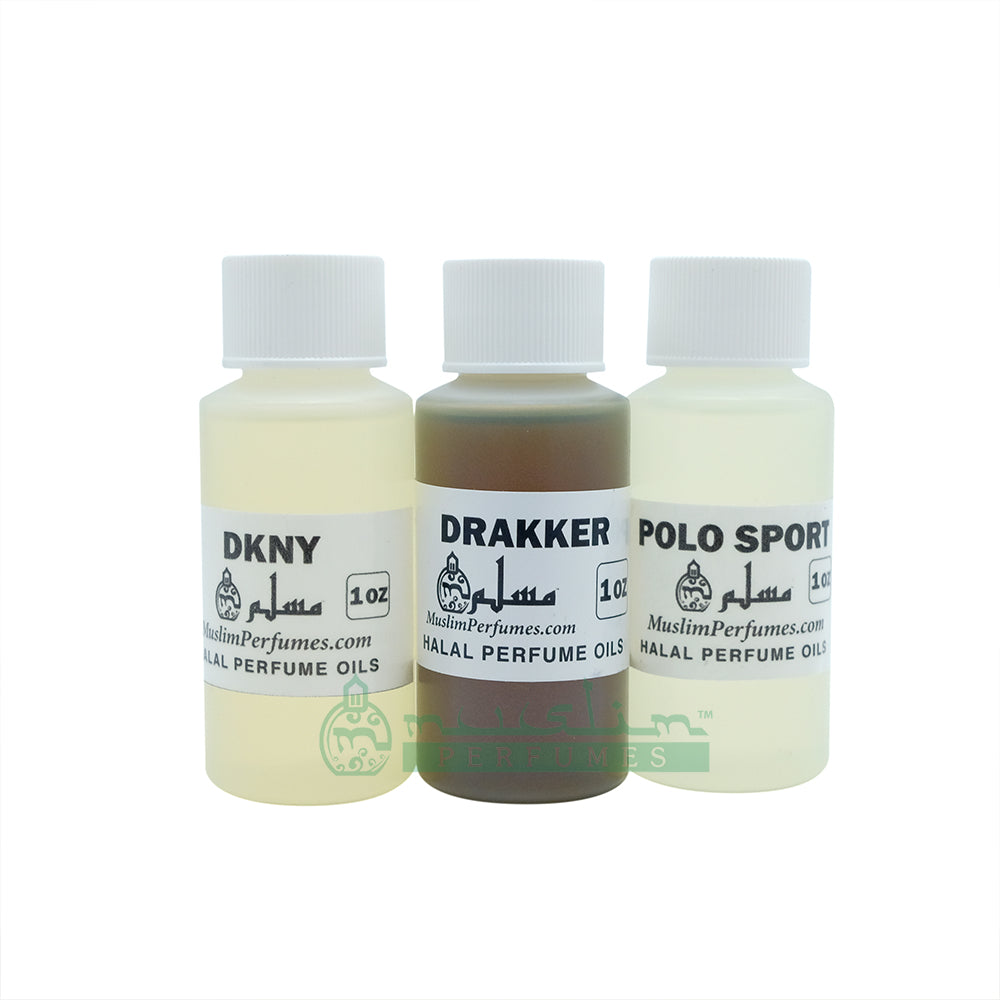 Perfume Set - Drakkar, Polo Sport, DKNY - 1 oz.