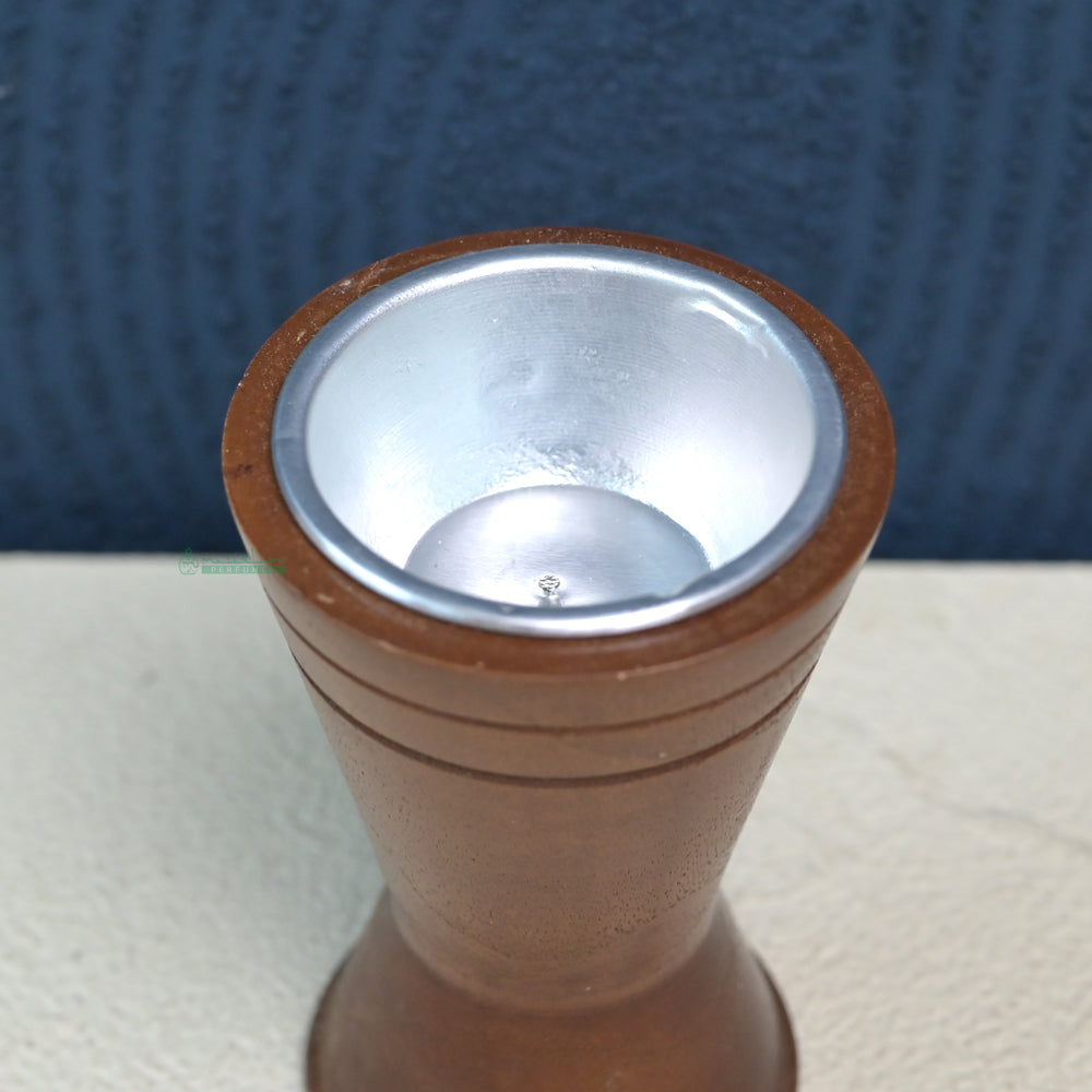 Chalice-Shaped Handcrafted Teak Wood Bukhoor Incense Burner