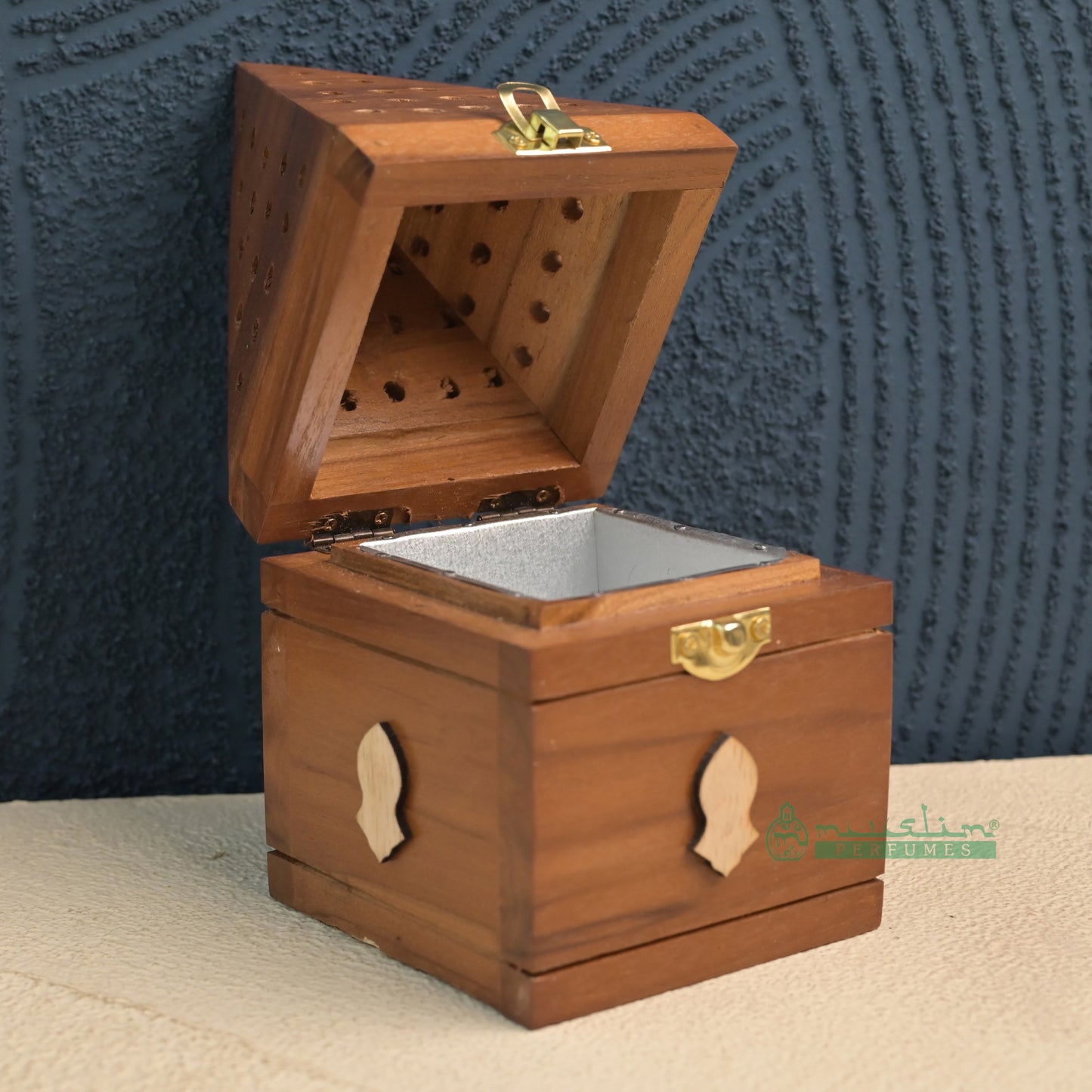 Large Pyramid Handcrafted Teak Wood Bukhoor Incense Burner