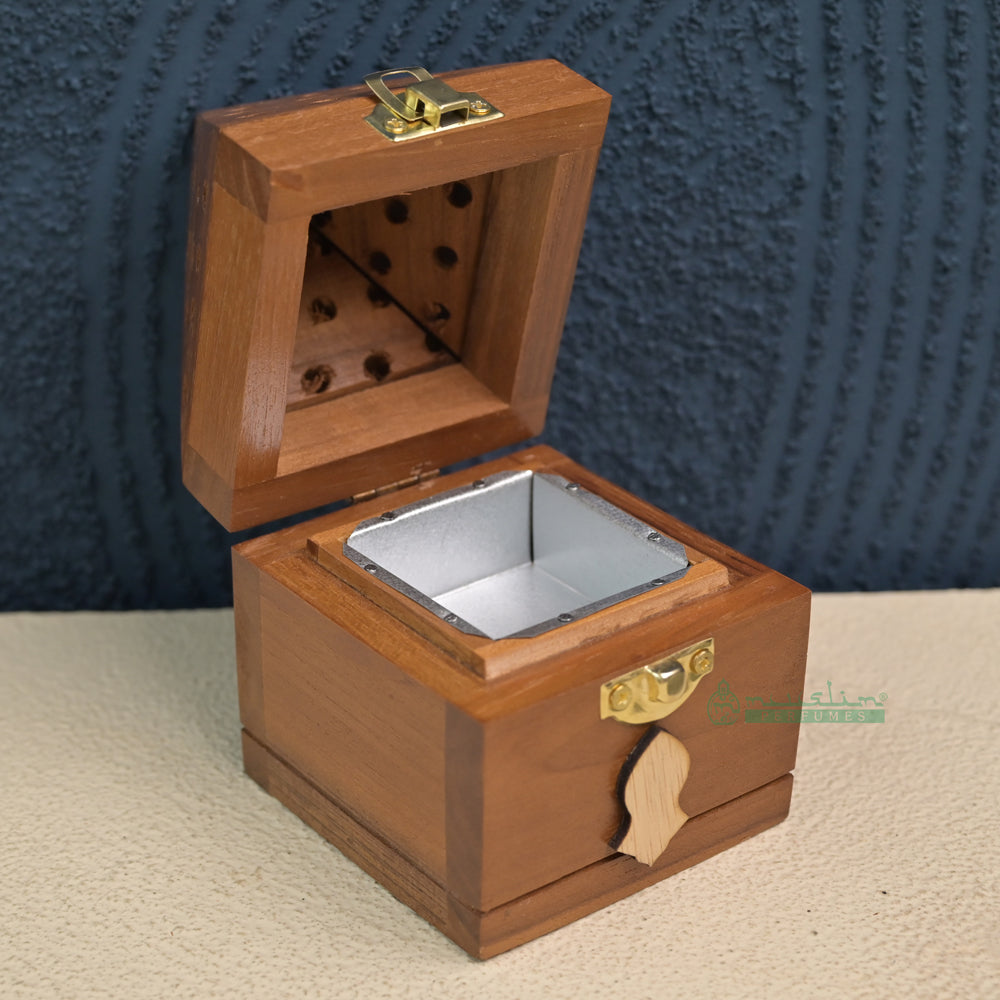 Medium Pyramid Handcrafted Teak Wood Bukhoor Incense Burner