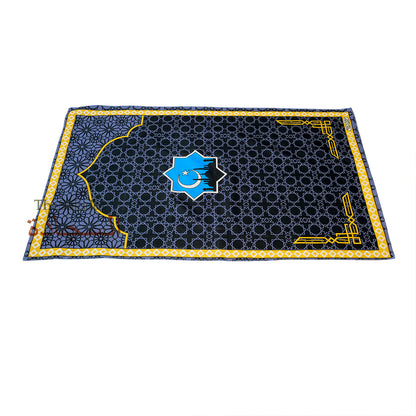 Travel Prayer Rug – Thin 24x40In Crescent Mosque Sajadah Design Prayer Rug