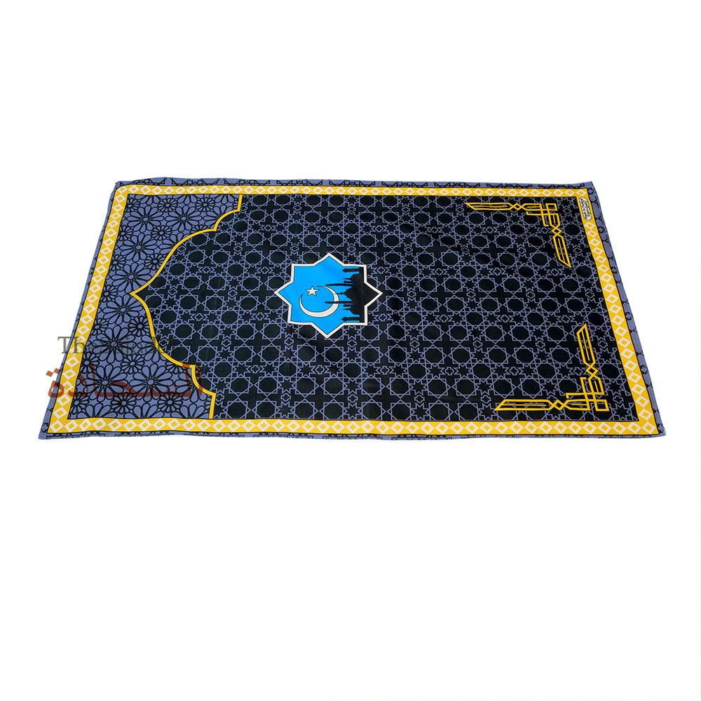 Travel Prayer Rug – Thin 24x40In Crescent Mosque Sajadah Design Prayer Rug