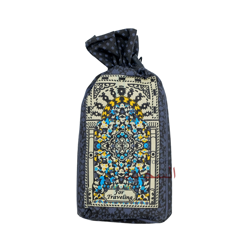 Travel Prayer Rug - Thin 24x40In "Madina" Flower Design Sajadah Prayer Rug