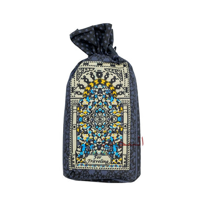 Travel Prayer Rug – Thin 24x40In “Madina” Flower Design Sajadah Prayer Rug