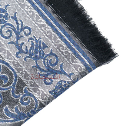 Blue Thin Prayer Rug Chrome Flowers Pointed Arch Salat Rug Prayer Mat Rug