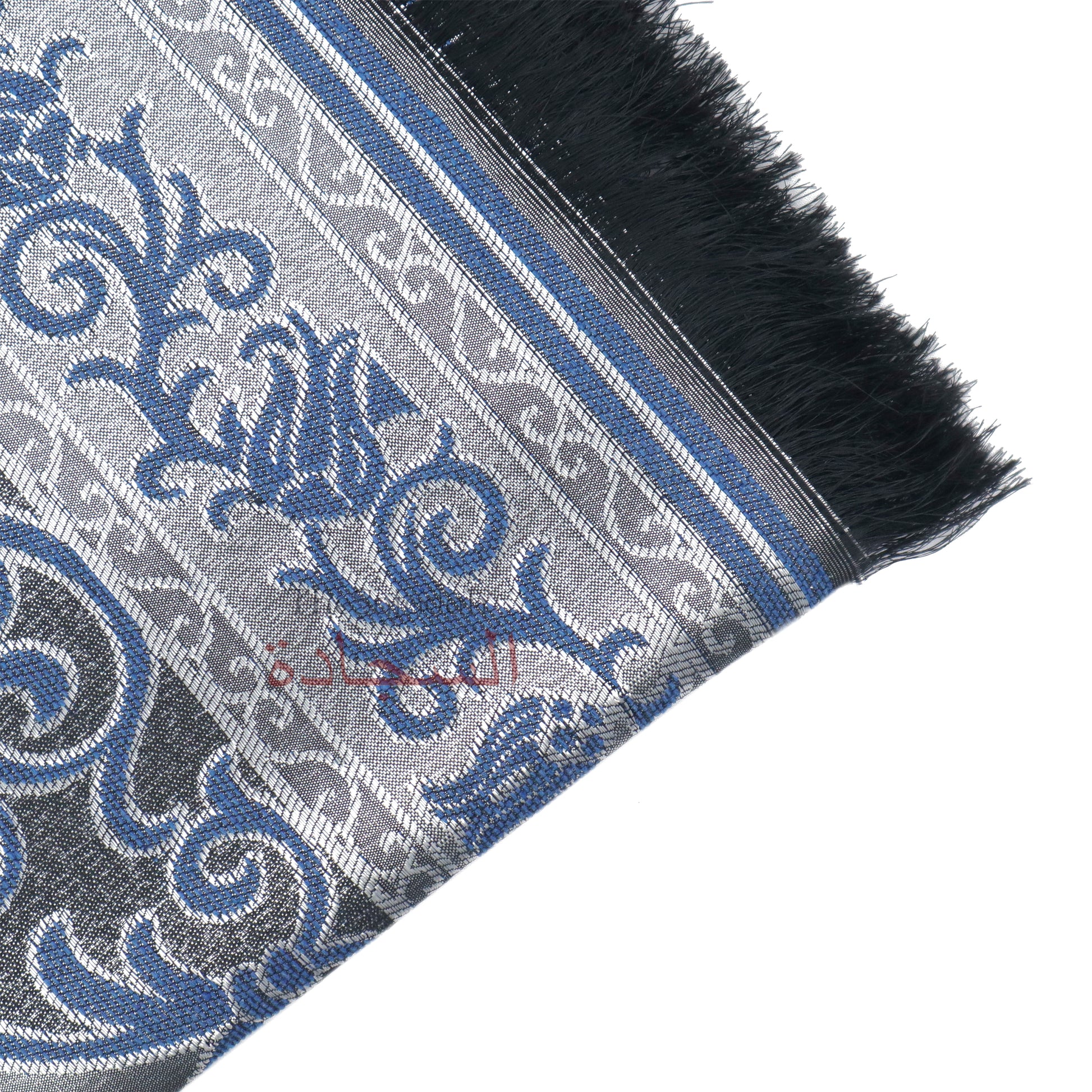 Blue Thin Prayer Rug Chrome Flowers Pointed Arch Salat Rug Prayer Mat Rug