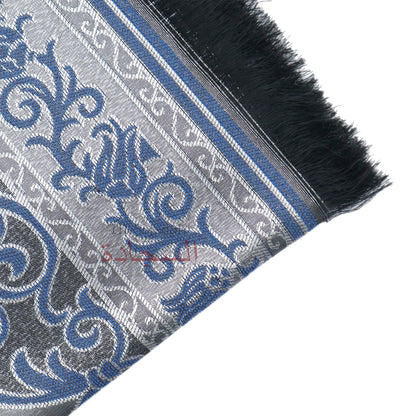 Blue Thin Prayer Rug Chrome Flowers Pointed Arch Salat Rug Prayer Mat Rug