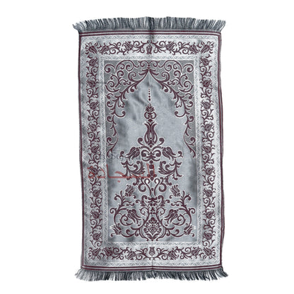 Wine Red Thin Prayer Rug 47x25-inch - Perfect For Travel, Folds Small