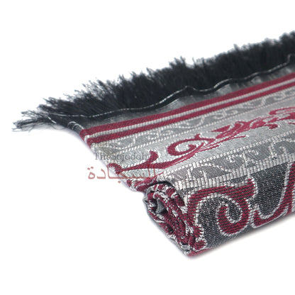 Wine Red Thin Prayer Rug 47x25-inch - Perfect For Travel, Folds Small
