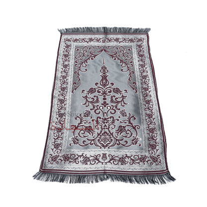 Wine Red Thin Prayer Rug 47X25-Inch – Perfect For Travel, Folds Small