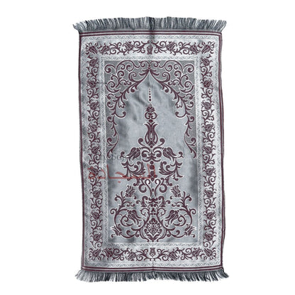Wine Red Thin Prayer Rug 47×25-inch – Perfect For Travel, Folds Small
