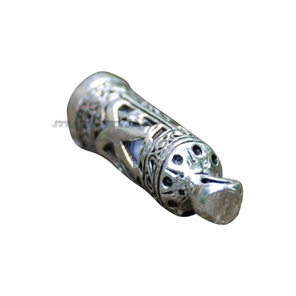 Glass Jawshan Muhammad Vial Enclosed In Sterling Silver Talisman Pendant