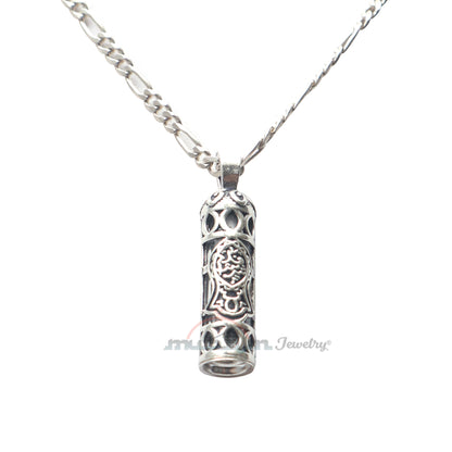 Prophet Sandal Emblem Jowshan Kebir Vial Sterling Silver Pendant