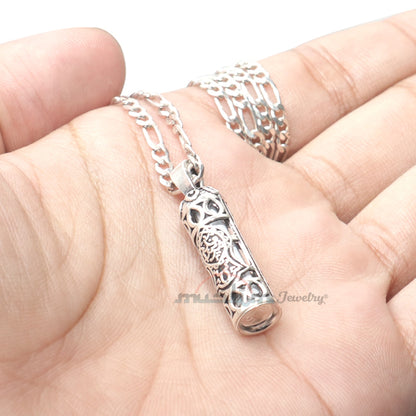 Prophet Sandal Emblem Jowshan Kebir Vial Sterling Silver Pendant