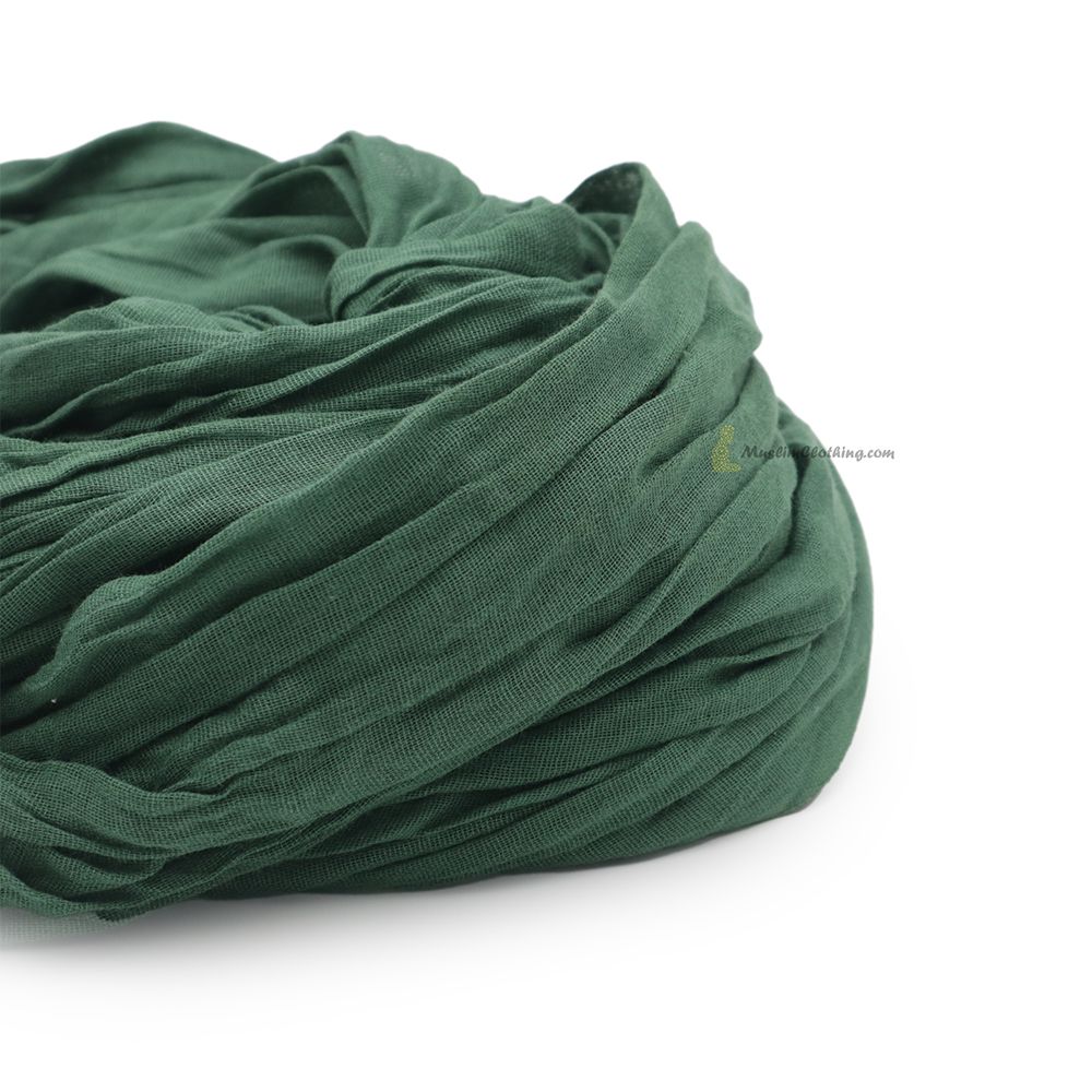 Dark Green Turban Fabric Islamic Amamah Shadhili 100% Japanese Cotton Gauze