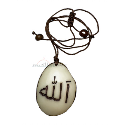 White Drop Shape – Name Of Allah – Tagua Pendant