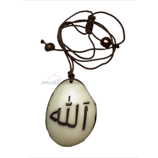 Liontin Tagua Bentuk Tetesan Putih - Nama Allah