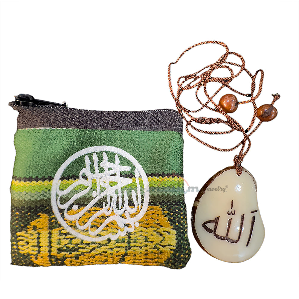 Liontin Tagua Bentuk Tetesan Putih - Nama Allah