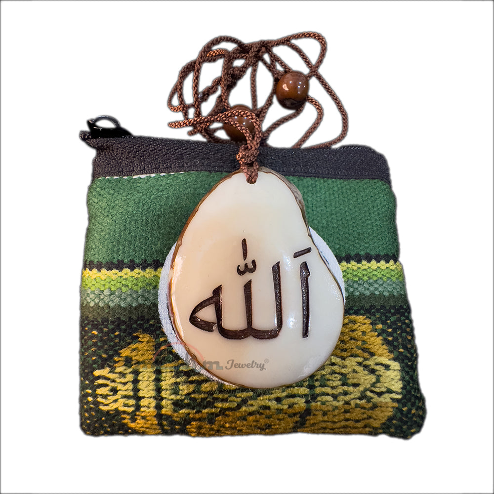 Liontin Tagua Bentuk Tetesan Putih - Nama Allah
