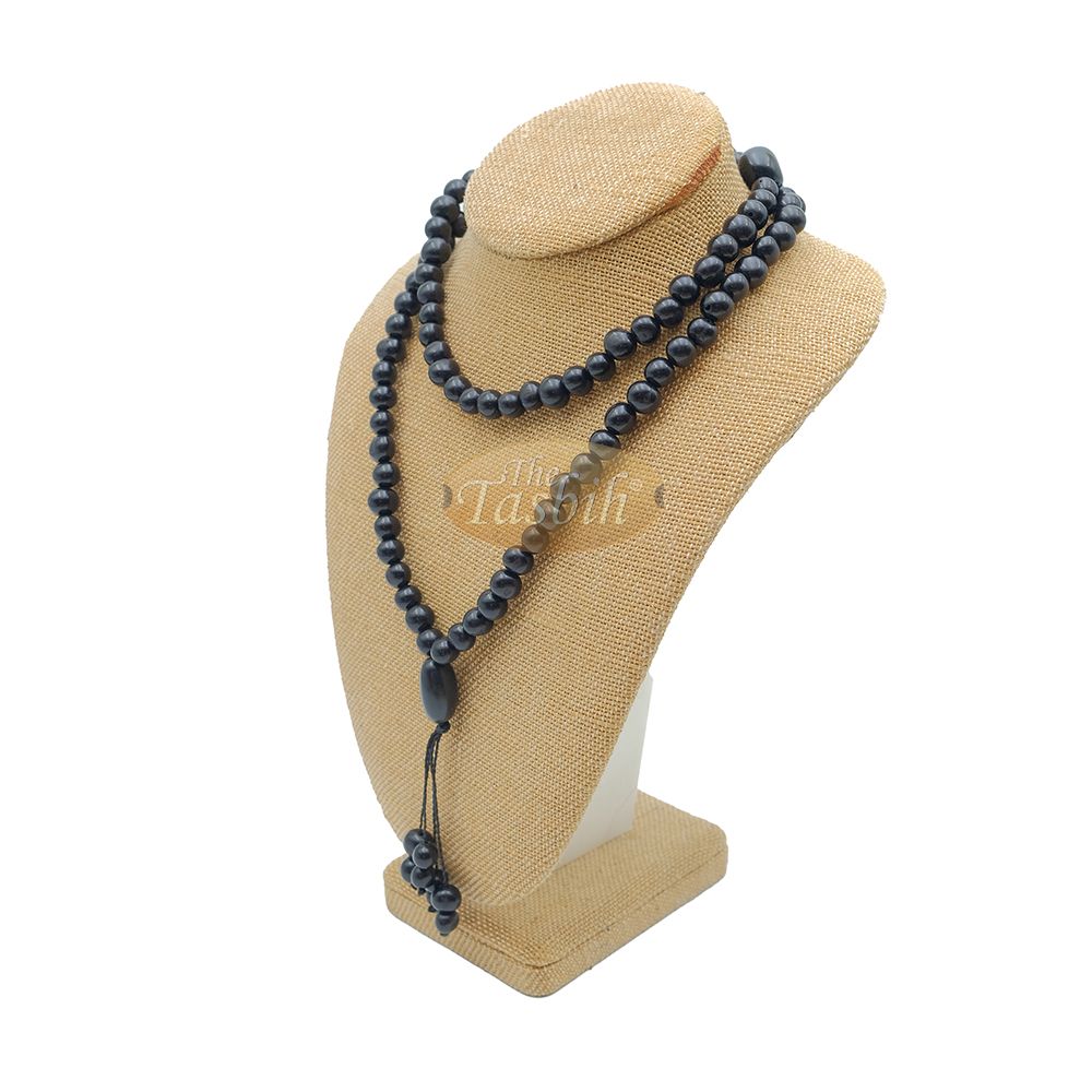 Black Natural Colored Dye Eco-Friendly Sustainable Original Açai Seed 9 mm Beads Traditional Tasbih