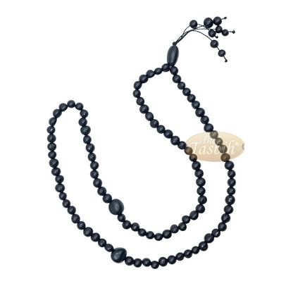 Black Natural Colored Dye Eco-Friendly Sustainable Original Açai Seed 9 mm Beads Traditional Tasbih