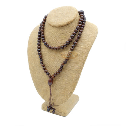 Açai Seed Misbaha - Naturally Dyed Brown Eco-Friendly Sustainable Handcrafted 9 mm Beads Traditional Tasbih