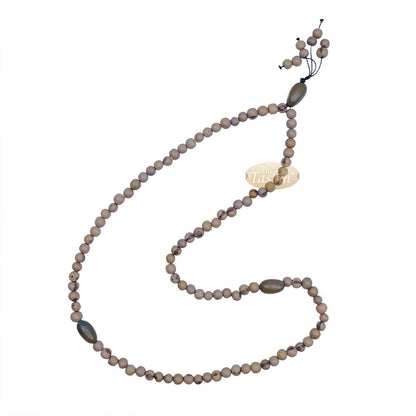 Gray Natural Colored Dye Eco-Friendly Sustainable Original Açai Seed 9 mm Beads Traditional Tasbih