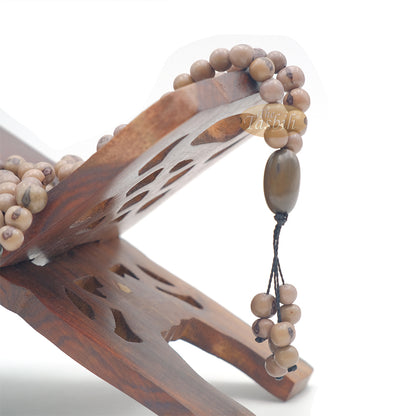 Gray Natural Colored Dye Eco-Friendly Sustainable Original Açai Seed 9 mm Beads Traditional Tasbih